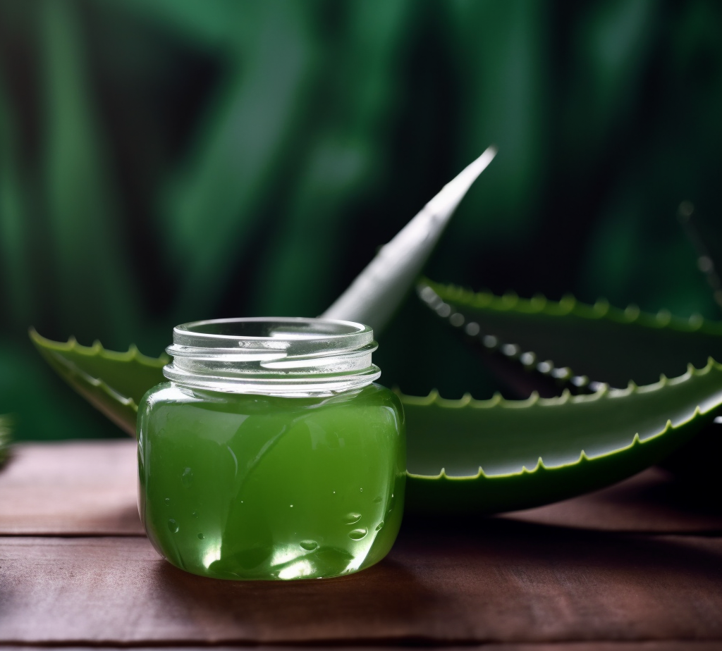 Jus d'Aloe Vera, généré par Midjourney