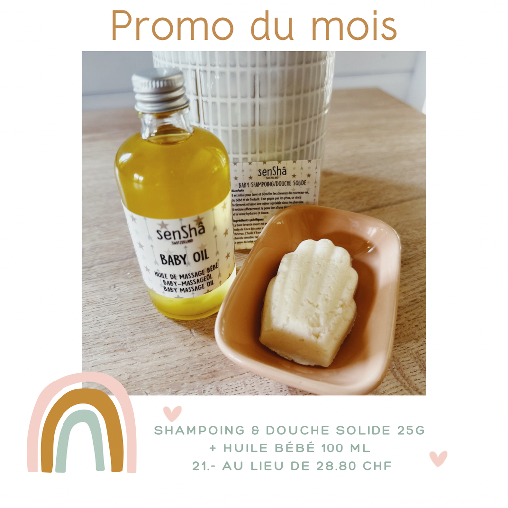 Promo du mois Duo Baby Shampoing-douche + Baby oil