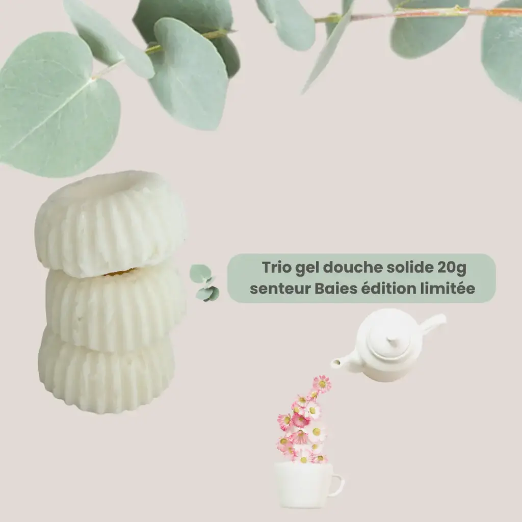 Trio Gel Douche Solide senteur Thé Blanc