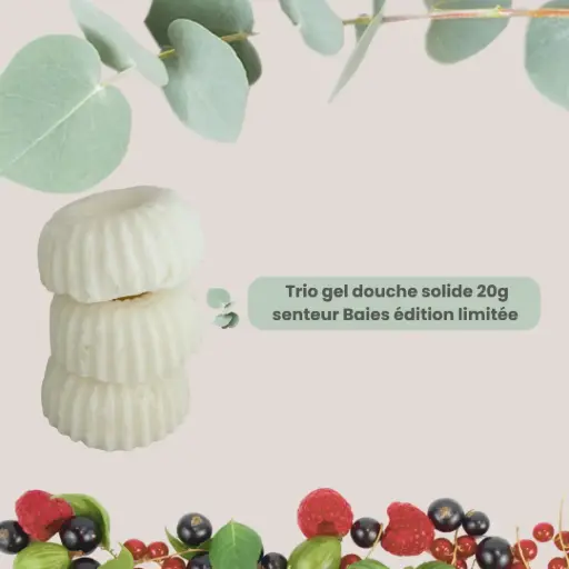 Trio Gel Douche Solide senteur Baies