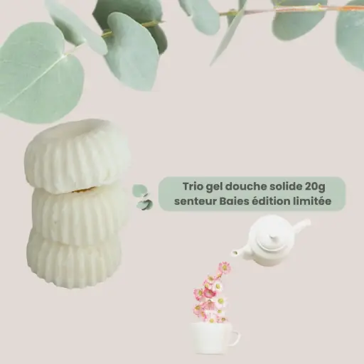 Trio Gel Douche Solide senteur Thé Blanc