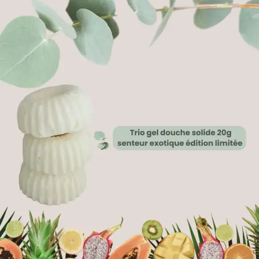 Trio Gel Douche Solide senteur Pina Colada